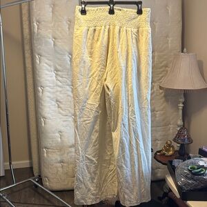 Elegant Cream Maxi lightweight pants